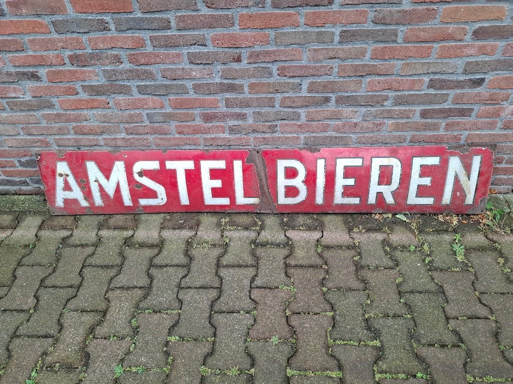 Schuurvonst emaille amstel bieren reclame, Ophalen