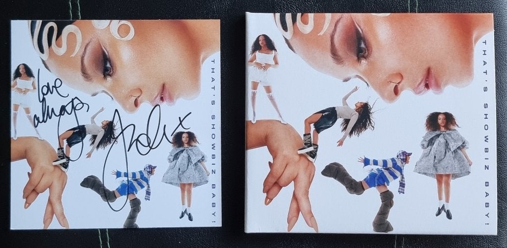 Jade - That's Showbiz Baby! - signed art card met CD, Ophalen of Verzenden, Zo goed als nieuw, Gesigneerd