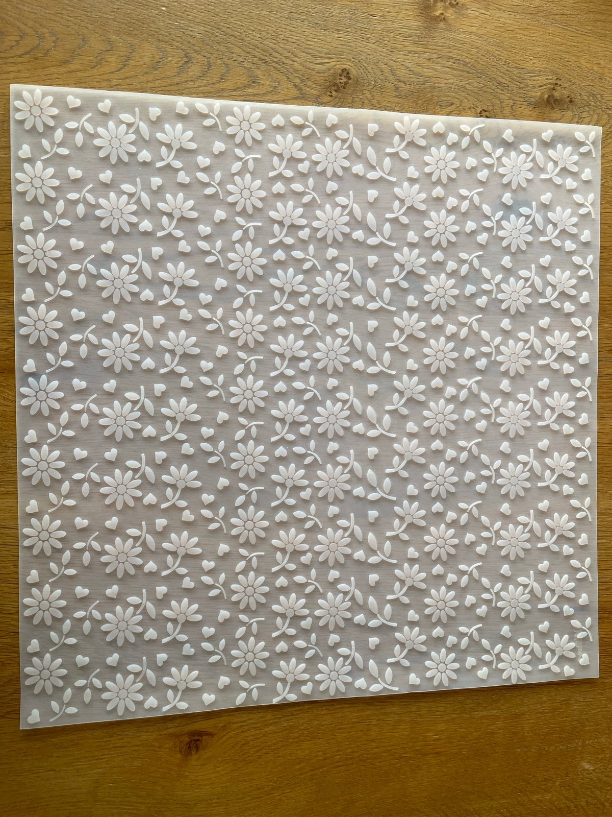 Wilton Floral Fantasy Fondant Imprint Mat, Ophalen, Gebruikt, Taarten of Cupcakes, Versiering
