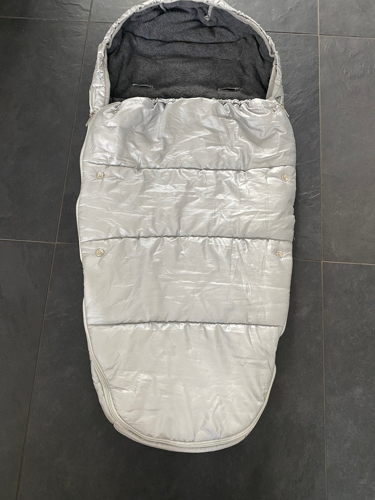 Zilvergrijze voetenzak buggy/kinderwagen Prenatal, Ophalen of Verzenden, Gebruikt, Overige merken, Voetenzak