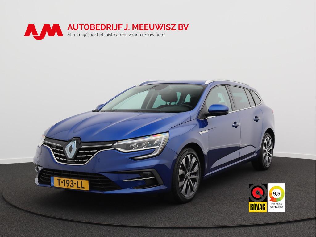 Renault Mégane Estate 1.3 TCe 140 Techno/ automaat/ lage km, Gebruikt, Blauw, Leder en Stof, 19 km/l
