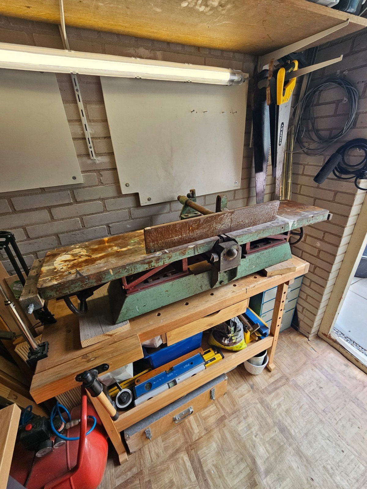 Vlakbank met aandrijfriem - Restauratieproject 220V, Ophalen, Gebruikt, Elektrisch, Overige soorten
