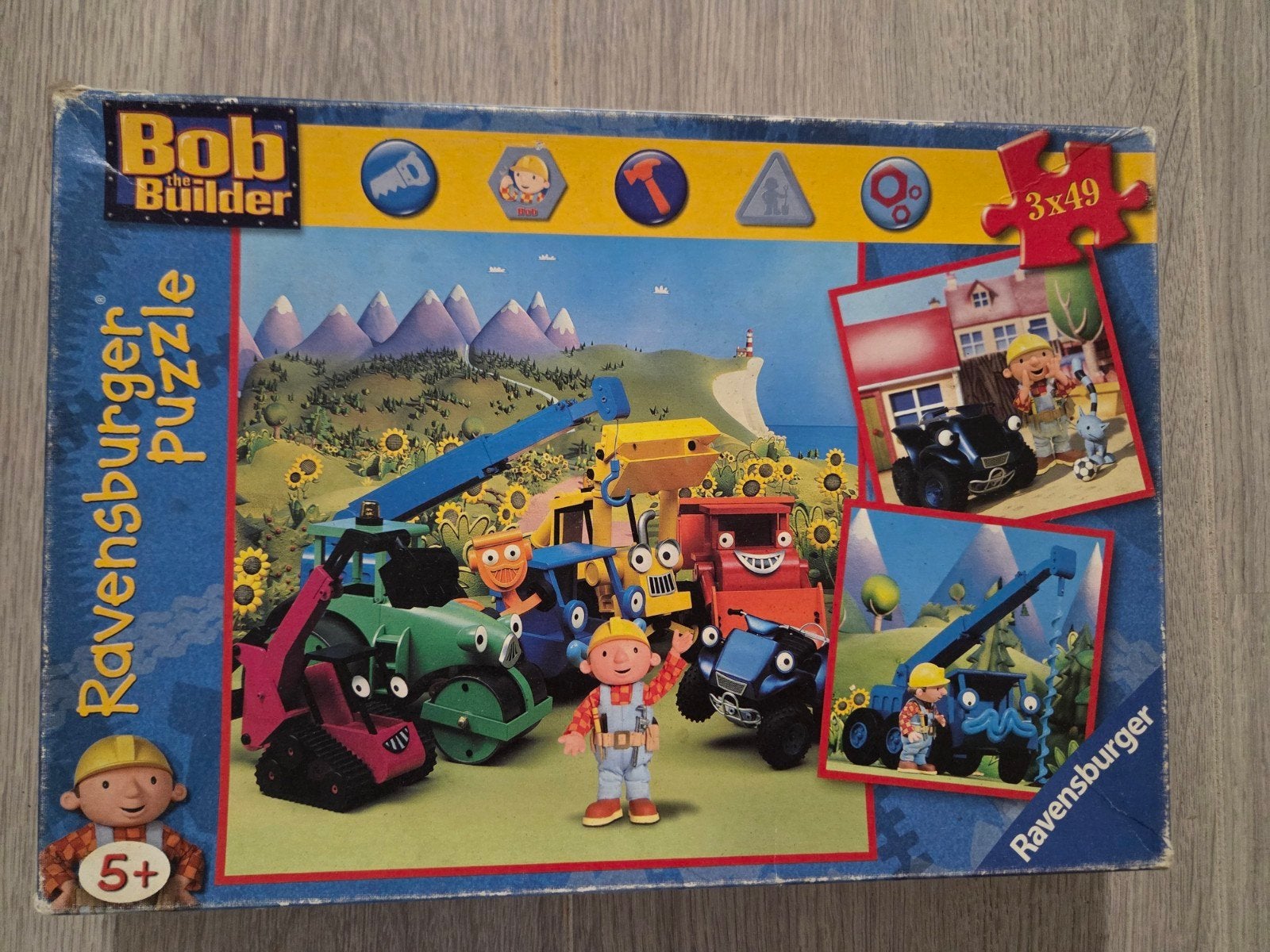 Ravensburger Bob de Bouwer Puzzel 3x49 stukjes, Kinderen en Baby's, Speelgoed | Kinderpuzzels, Ophalen of Verzenden, Gebruikt