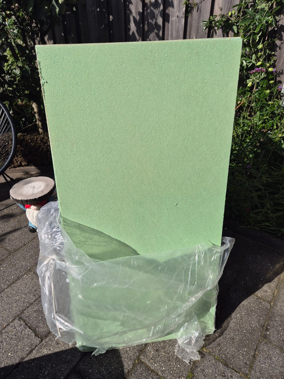 groene ondervloer platen - 3 hele en diverse losse stukken, Ophalen