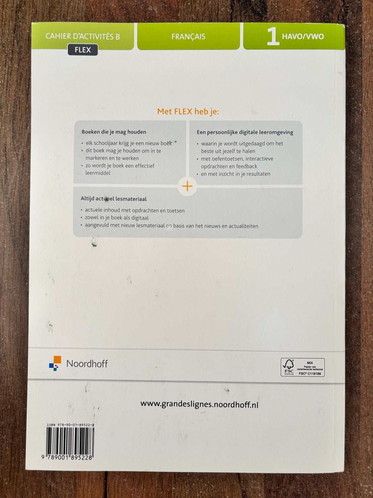 Grandes Lignes 1 HAVO/VWO Cahier d'activités B Frans, Ophalen of Verzenden, Gelezen, Non-fictie
