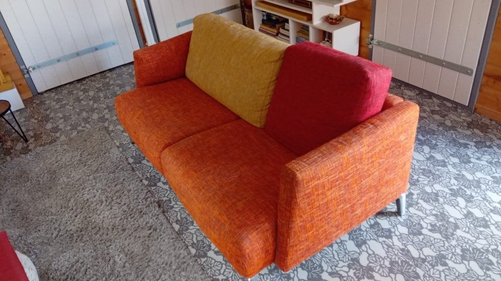 pode quote 2 zitsbank design orange, Huis en Inrichting, Ophalen, Design, 150 tot 200 cm, Tweepersoons