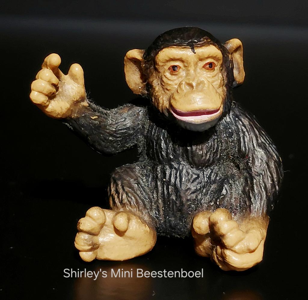 schleich chimpansee jong, Ophalen of Verzenden, Gebruikt, Wild dier, Beeldje of Figuurtje