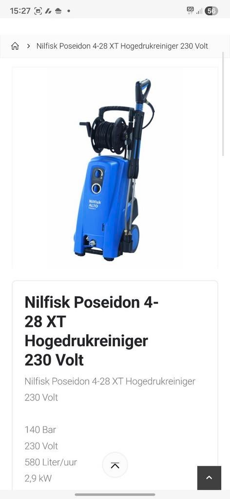 ​Nilfisk Alto Poseidon 4 - Prof. Hogedrukreiniger., Ophalen of Verzenden, Elektrisch