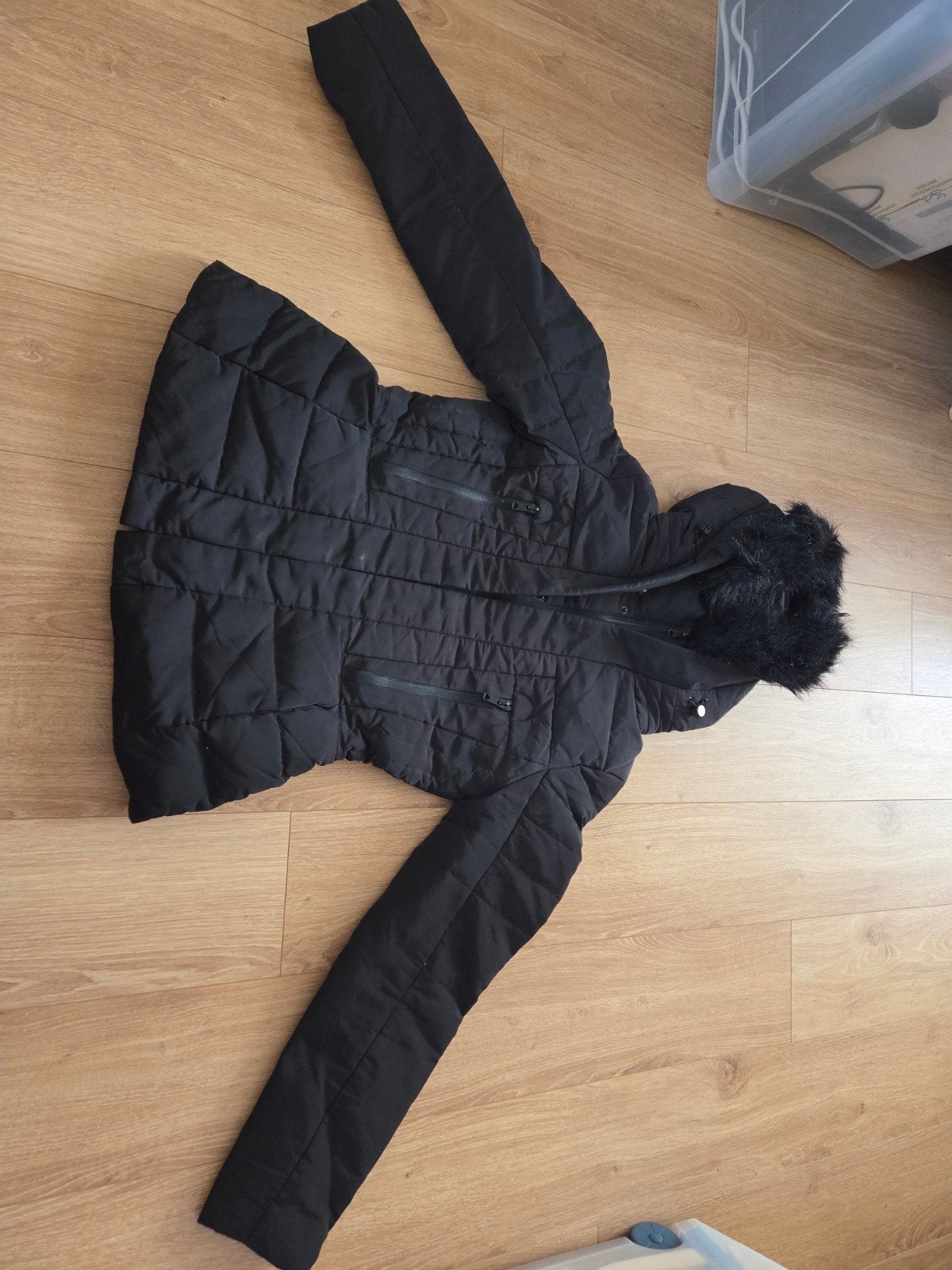 Zara winterjas, Zara Basic, Ophalen of Verzenden, Zo goed als nieuw, Zwart