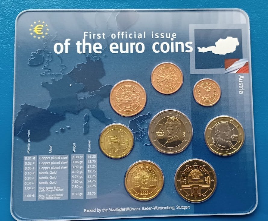 ≥ Eerste Officiële Uitgave van de Euro Coins | Marktplaats