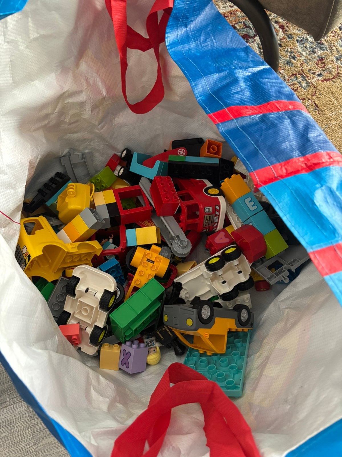 Tas vol met lego duplo, Ophalen, Zo goed als nieuw, Duplo