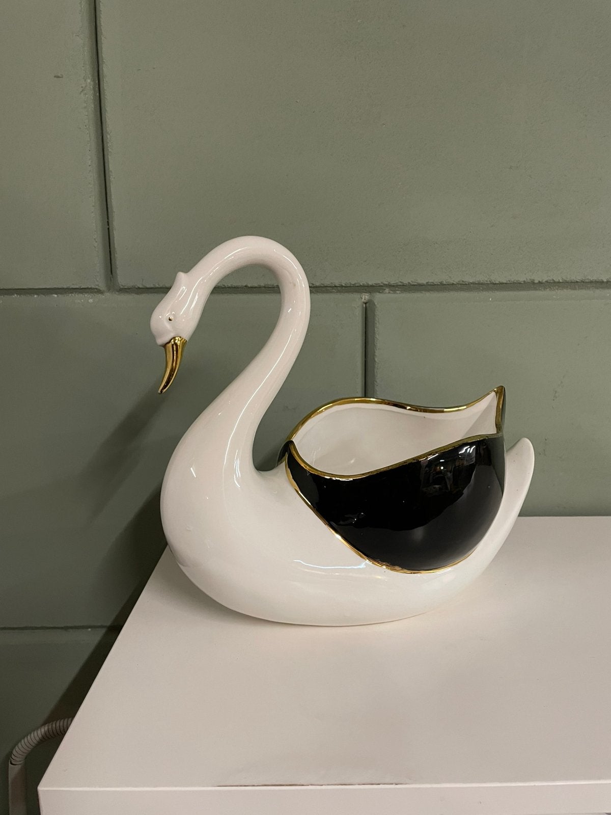 Plantenpot vintage jaren zwaan bloempot, Ophalen of Verzenden, Zo goed als nieuw, Dier