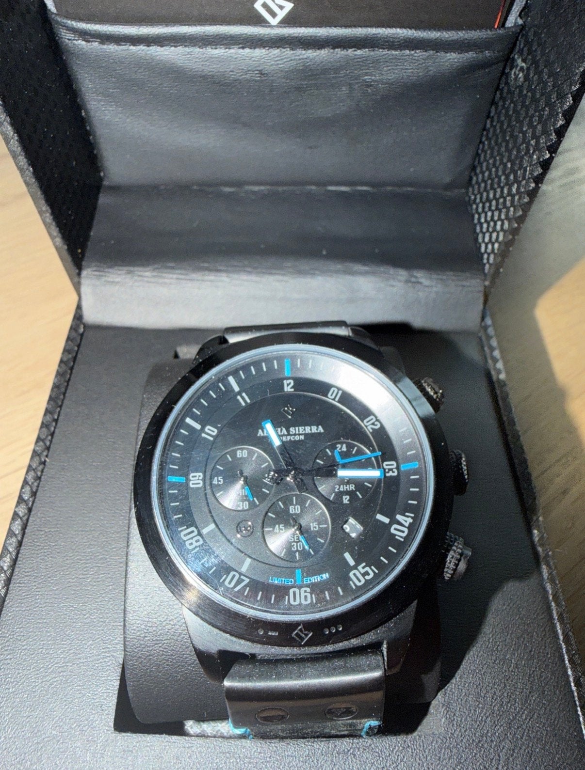 Alpha Sierra Defcon Limited Edition Horloge - Nr. 1473/1959, Overige merken, Leer, Staal, Polshorloge