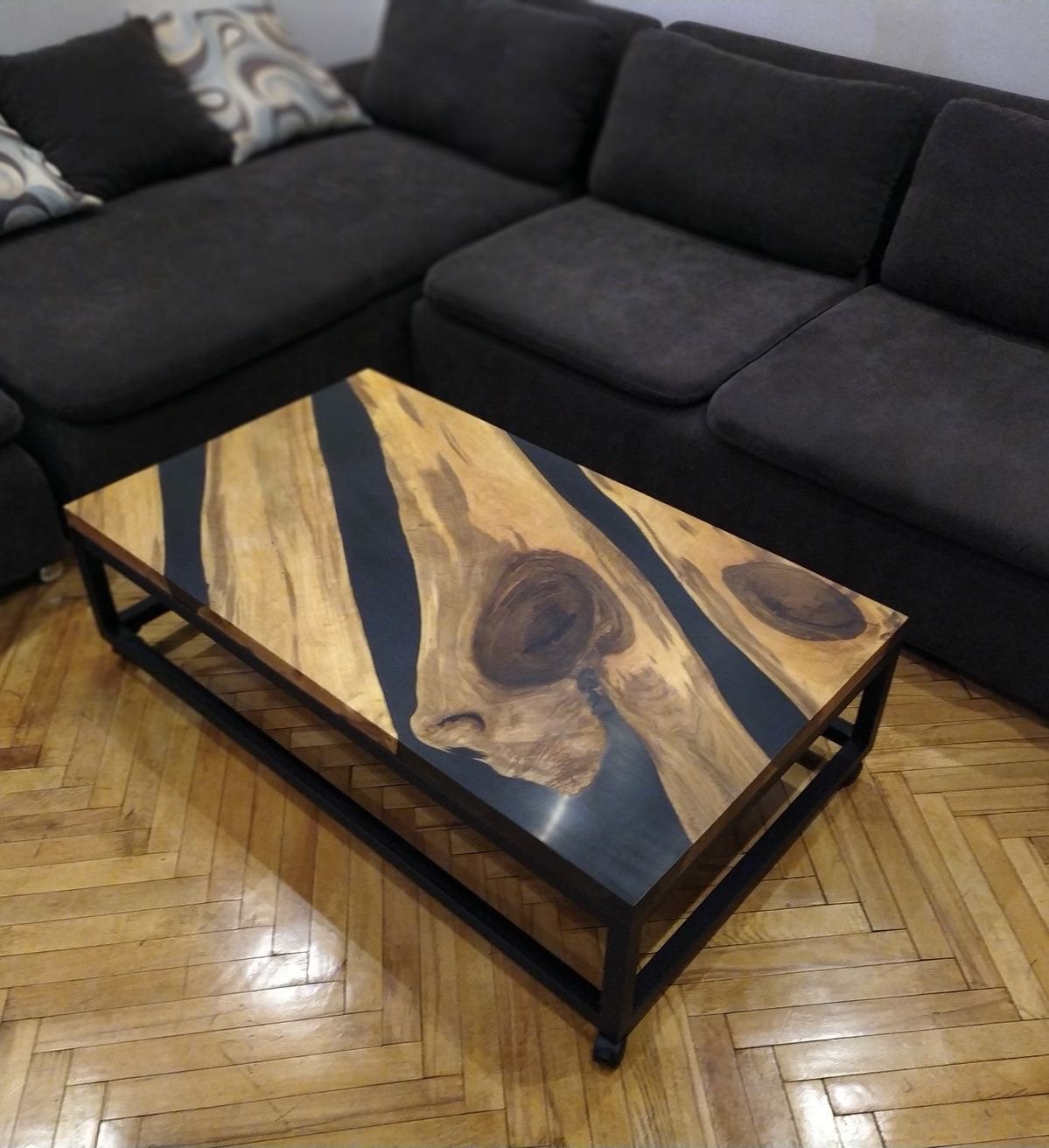 Zelf tafel maken van onze stoere boomstambladen schijven, Ophalen, 50 tot 100 cm, Rechthoekig, Nieuw