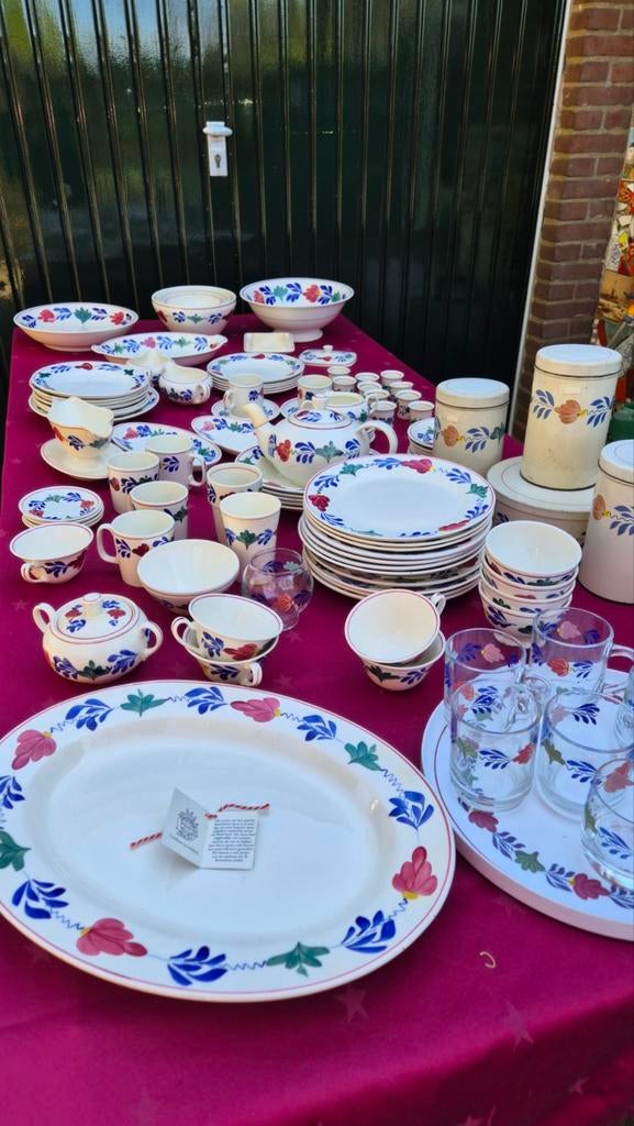 Boerenbont servies Oud en nieuw, Antiek en Kunst, Antiek | Servies compleet, Ophalen