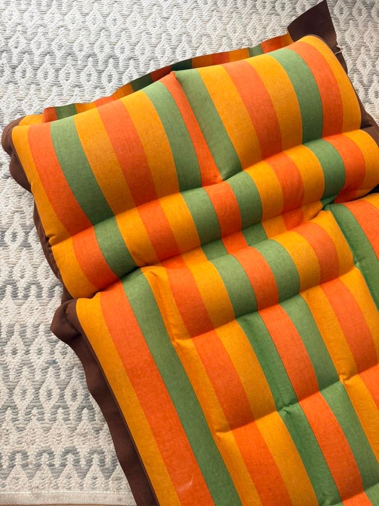Vintage luchtbed oranje streep jaren 70, Ophalen of Verzenden, Zo goed als nieuw