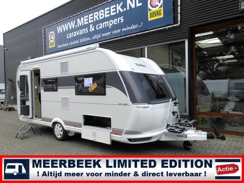 Hobby De Luxe 495 UL 4054,=KORTING BC260+THULE, Caravans en Kamperen, Caravans, Rondzit, Hobby, 5 tot 6 meter, Schokbreker