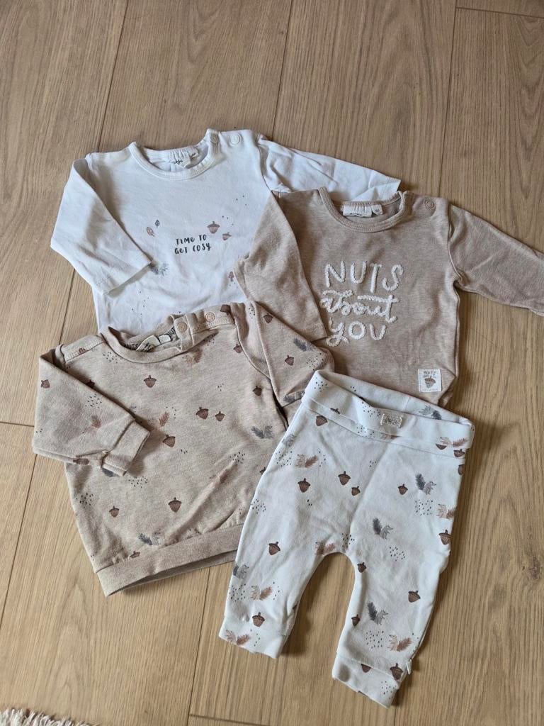 Feetje set nuts about you maat 56, Kinderen en Baby's, Babykleding | Maat 50, Ophalen of Verzenden, Zo goed als nieuw, Jongetje of Meisje