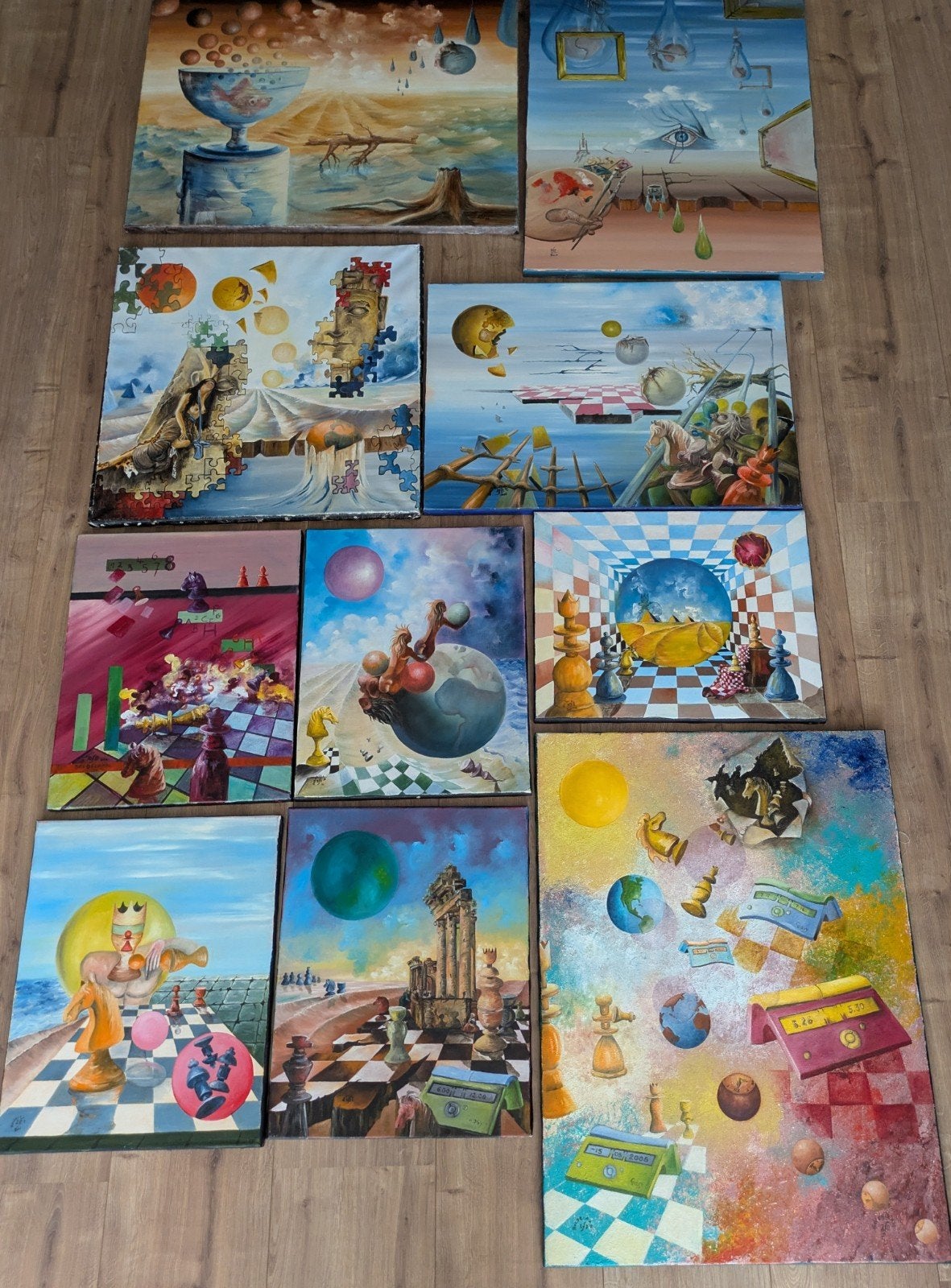 Tk 10 fraaie schilderijen van Boldriaan (Rolf Föhe, Antiek en Kunst, Ophalen