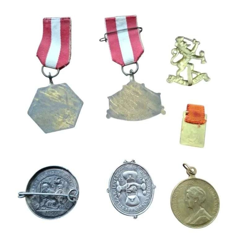 Partij Medailles/penningen Nederland 7 stuks, Ophalen of Verzenden, Overige materialen, Nederland