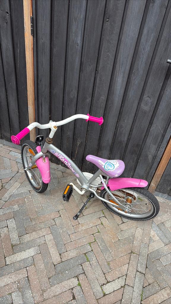 Meisjes fiets 16 inch, Ophalen of Verzenden, Gebruikt, 16 tot 20 inch