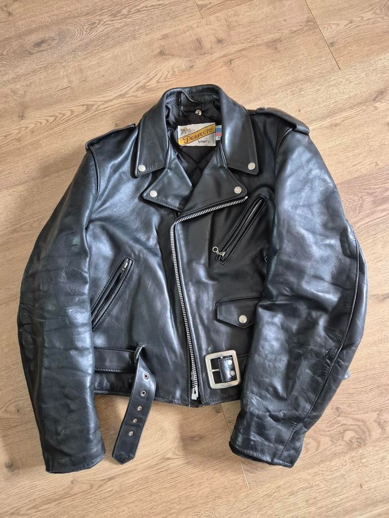 De enige, de echte, Schott Perfecto 618, maat 44, L, Ophalen of Verzenden, Tweedehands, Heren, Jas | leer
