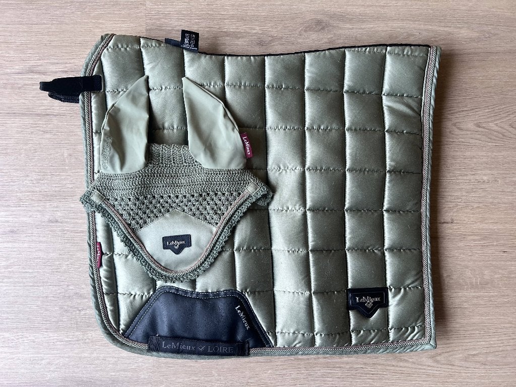LeMieux Fern Loire Dressuurdekje en Oornetje, Dieren en Toebehoren, Paarden en Pony's | Dekens en Dekjes, Full (L), Dressuurdekje