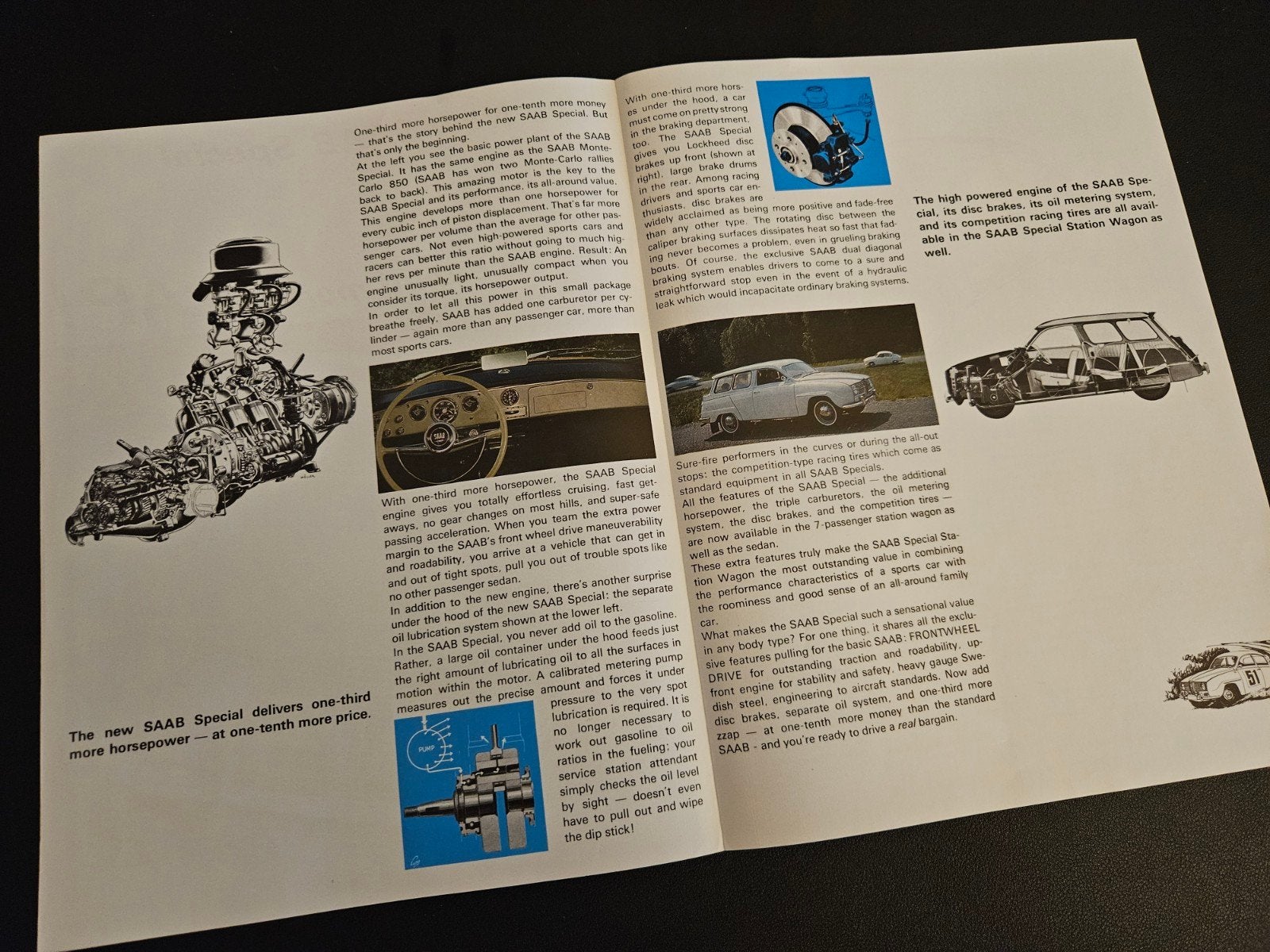 Brochure Saab Special 1965 USA, Verzenden, Zo goed als nieuw, Overige merken