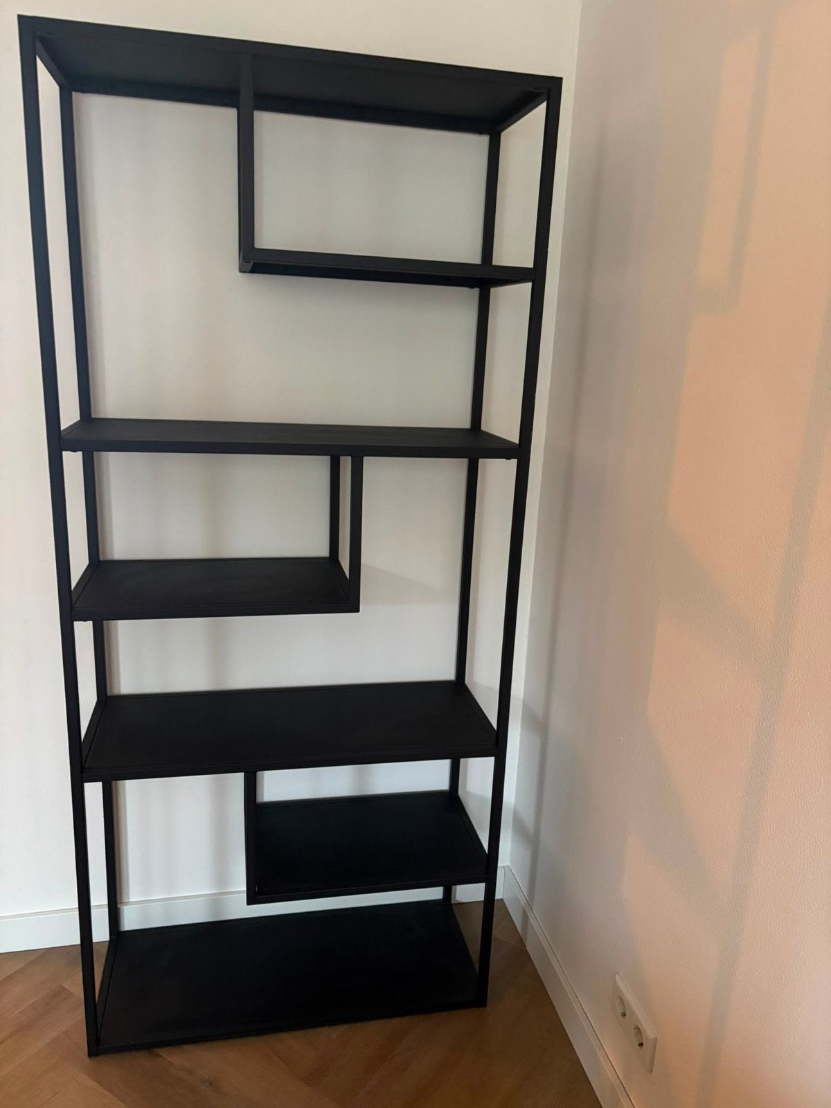 Vakkenkast Teun - Zwart, 188x85x35 cm, Ophalen, Met plank(en), 50 tot 100 cm, Zo goed als nieuw