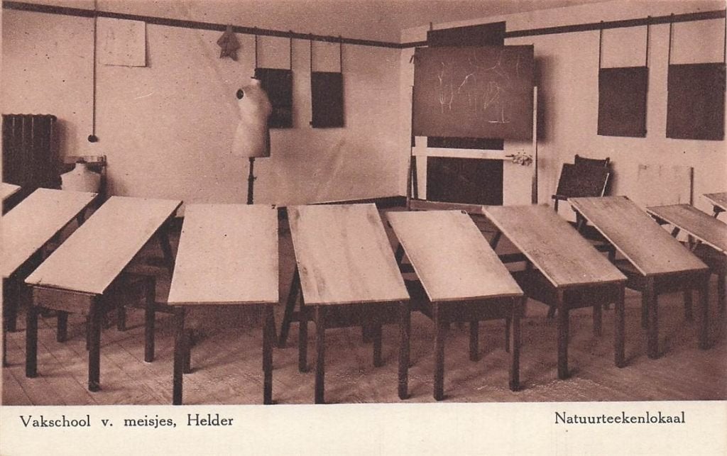 702-488-019 Vakschool V Meisjes Den Helder Natuurteekenloka, Verzenden, Voor 1920, Noord-Holland