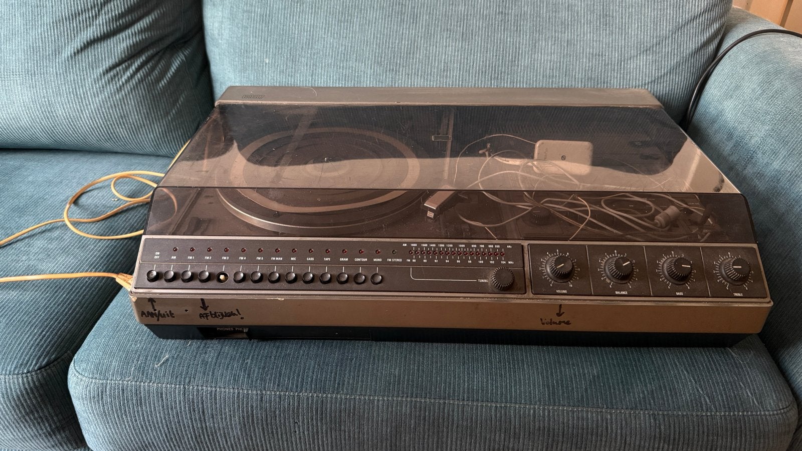 Vintage Philips Platenspeler met Radio - Model 6981, Ophalen, Gebruikt, Platenspeler, Philips