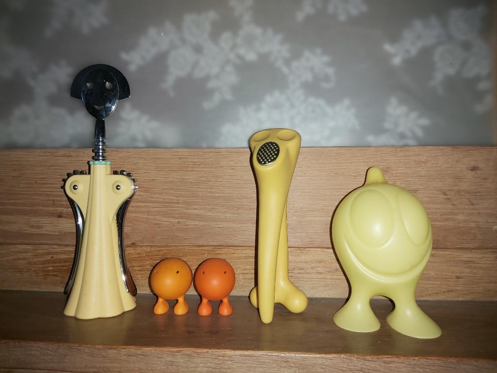Alessi pakket, o.a. kurkentrekker, Huis en Inrichting, Keuken | Keukenbenodigdheden, Kunststof, Ophalen of Verzenden, Alessi, Meerkleurig