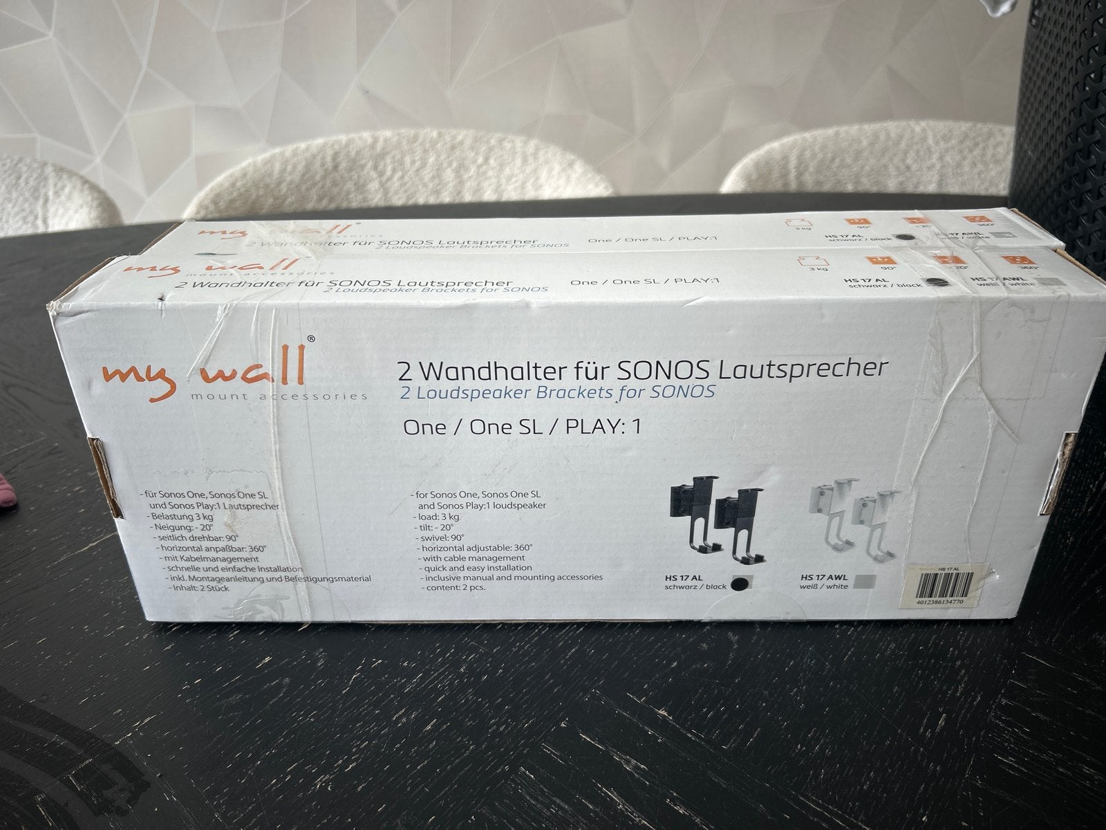 4x Sonos ophangbeugels NIEUW voor One/One SL/PLAY:1, Ophalen of Verzenden, Nieuw