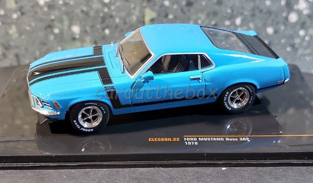 Ford Mustang Boss 302 1970 blauw 1:43 Ixo V1070, Verzenden, Nieuw, Auto, Overige merken