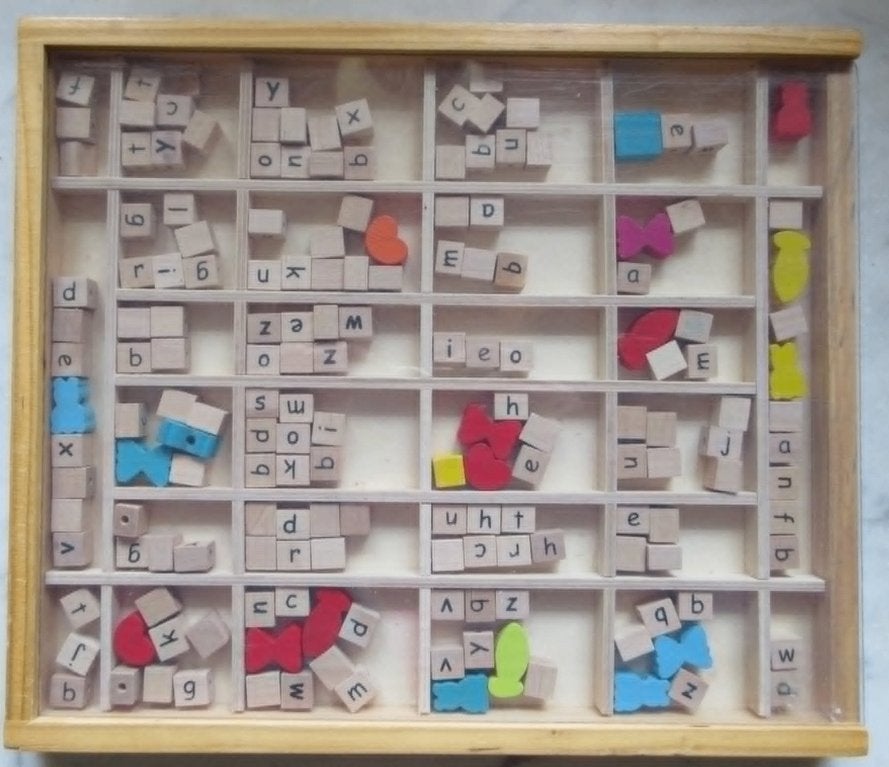 Houten letterdoos, Ophalen of Verzenden