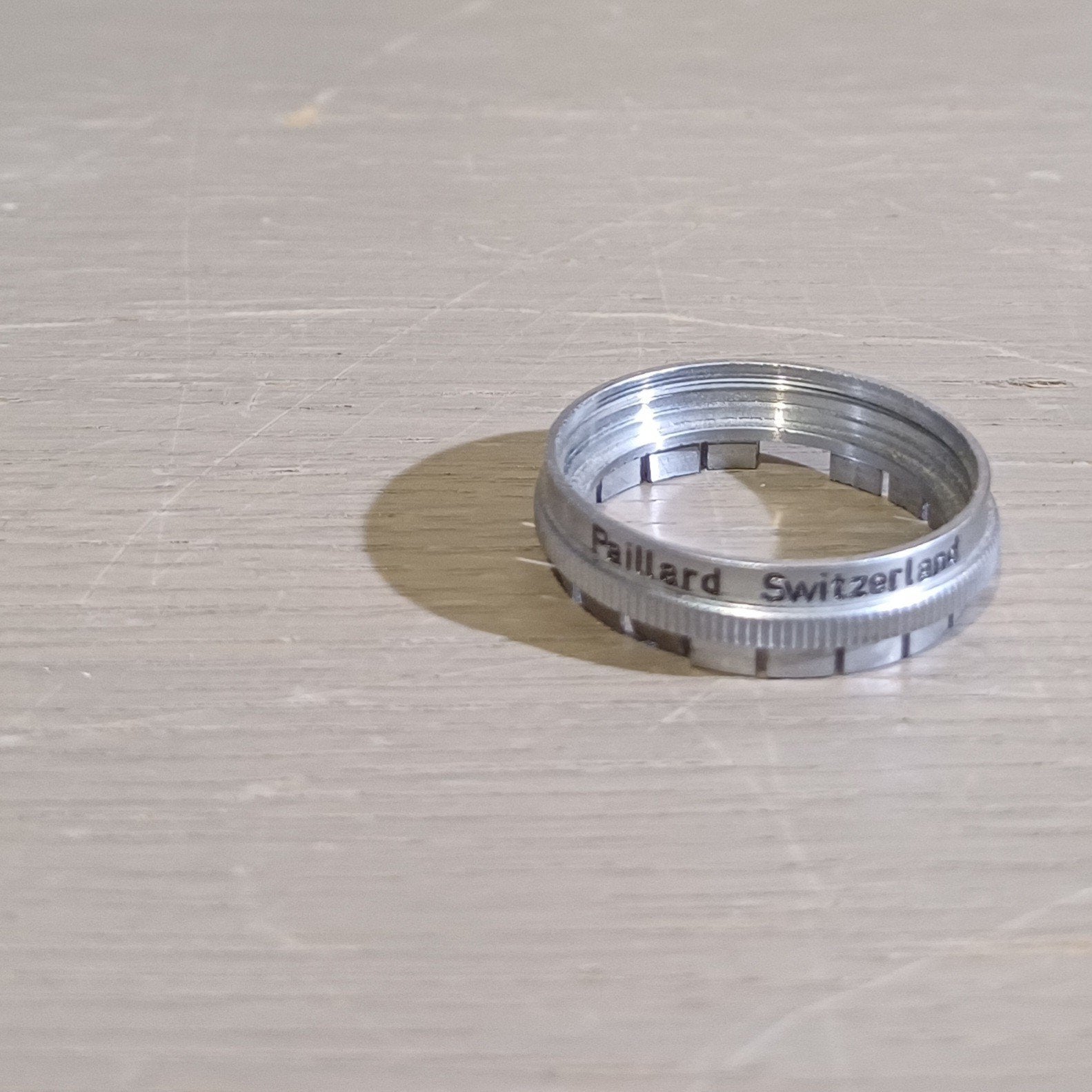 VINTAGE PAILLARD SWITZERLAND METALEN FILTERRING TYPE:  336, Ophalen of Verzenden, Minder dan 50 mm, Overige typen