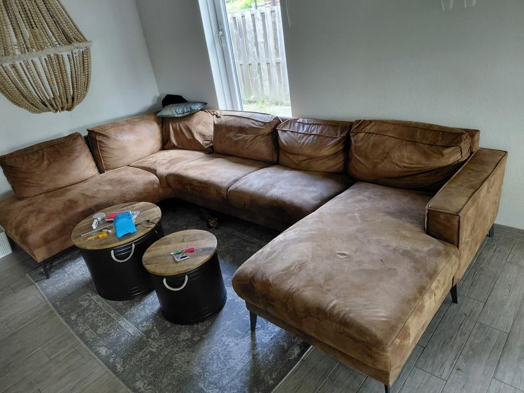 Gratis af te halen: Ruime hoekbank (GERESERVEERD), Gebruikt, Hoekbank, 300 cm of meer, Ophalen of Verzenden