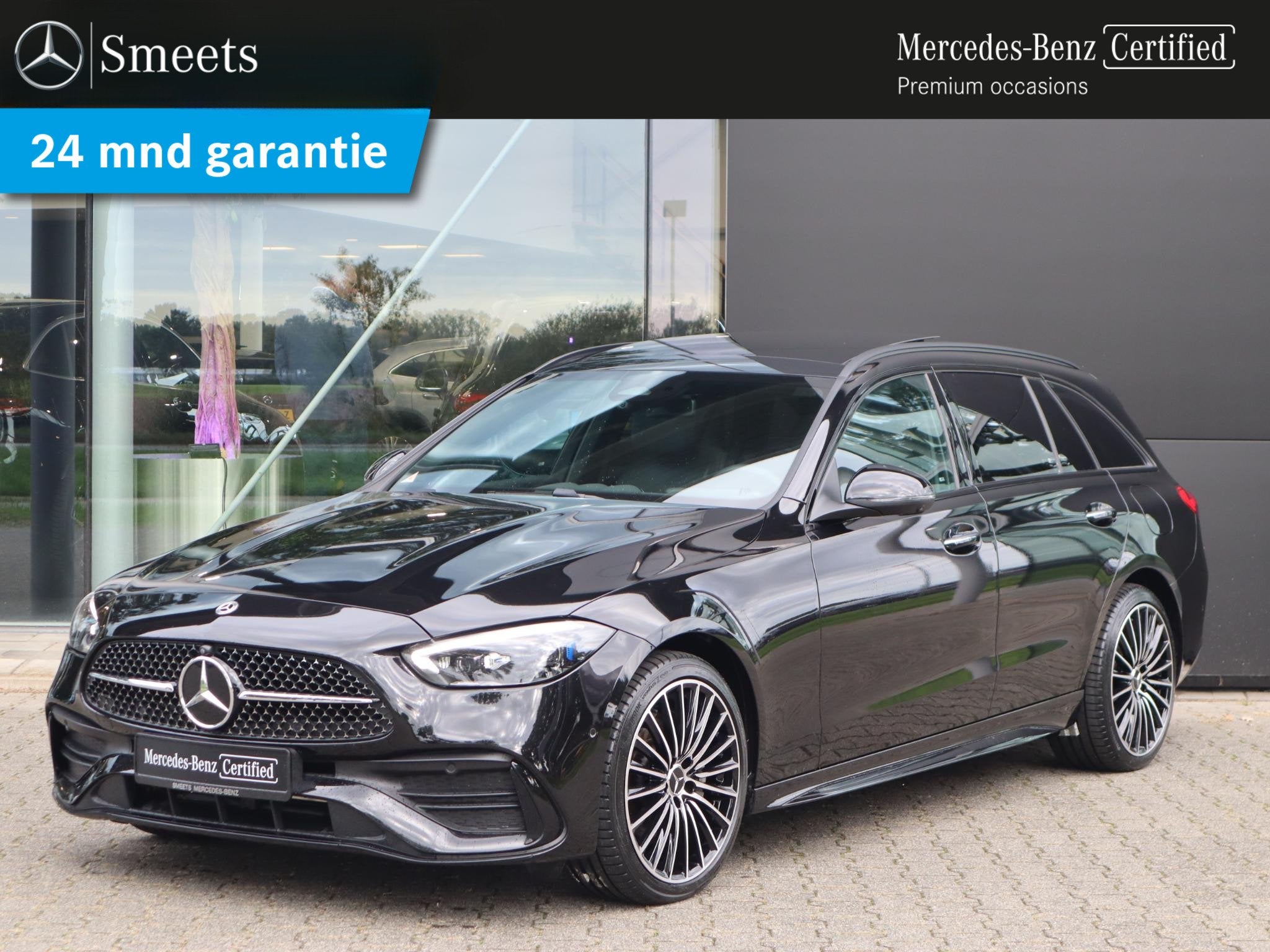 Mercedes-Benz C-klasse Estate 300 e Business Solution AMG, Auto's, Dealer onderhouden, 2020 kg, Zwart, Hybride Elektrisch/Benzine