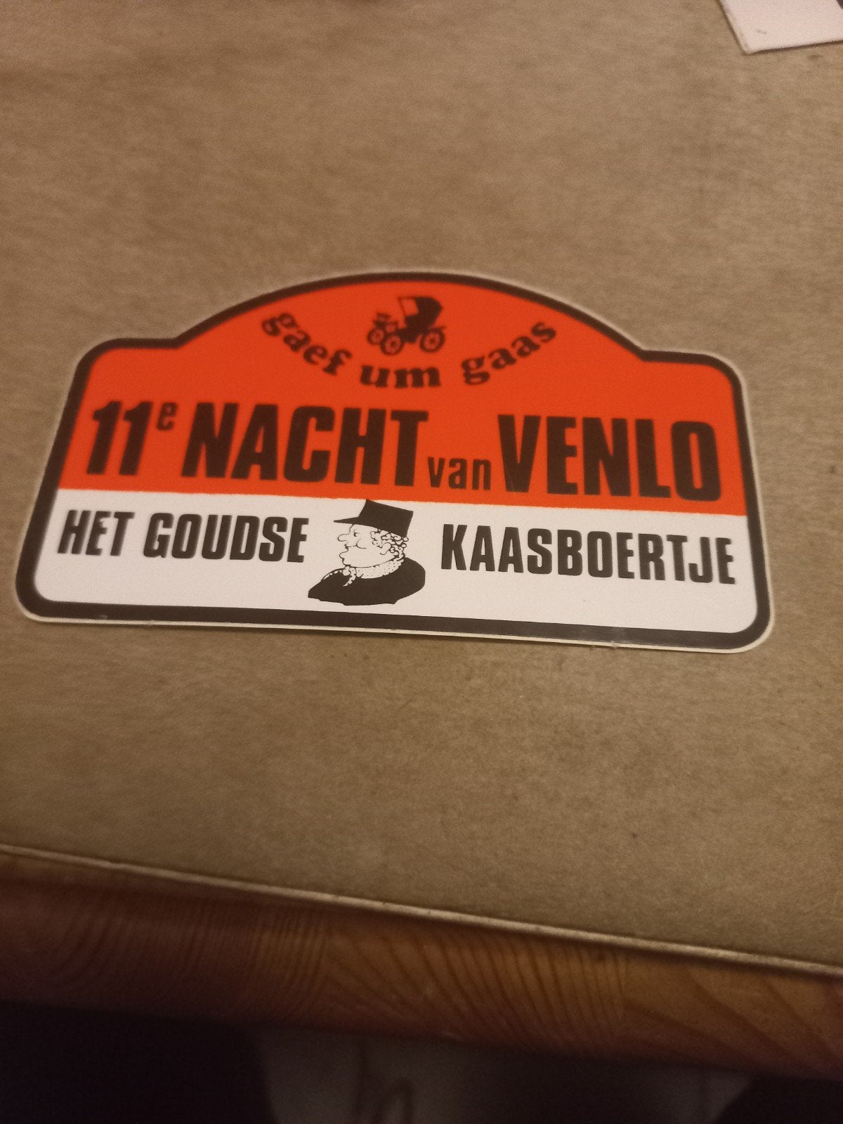 Sticker 11e Nacht van Venlo - Het Goudse Kaasboertje, Ophalen of Verzenden, Zo goed als nieuw, Overige typen