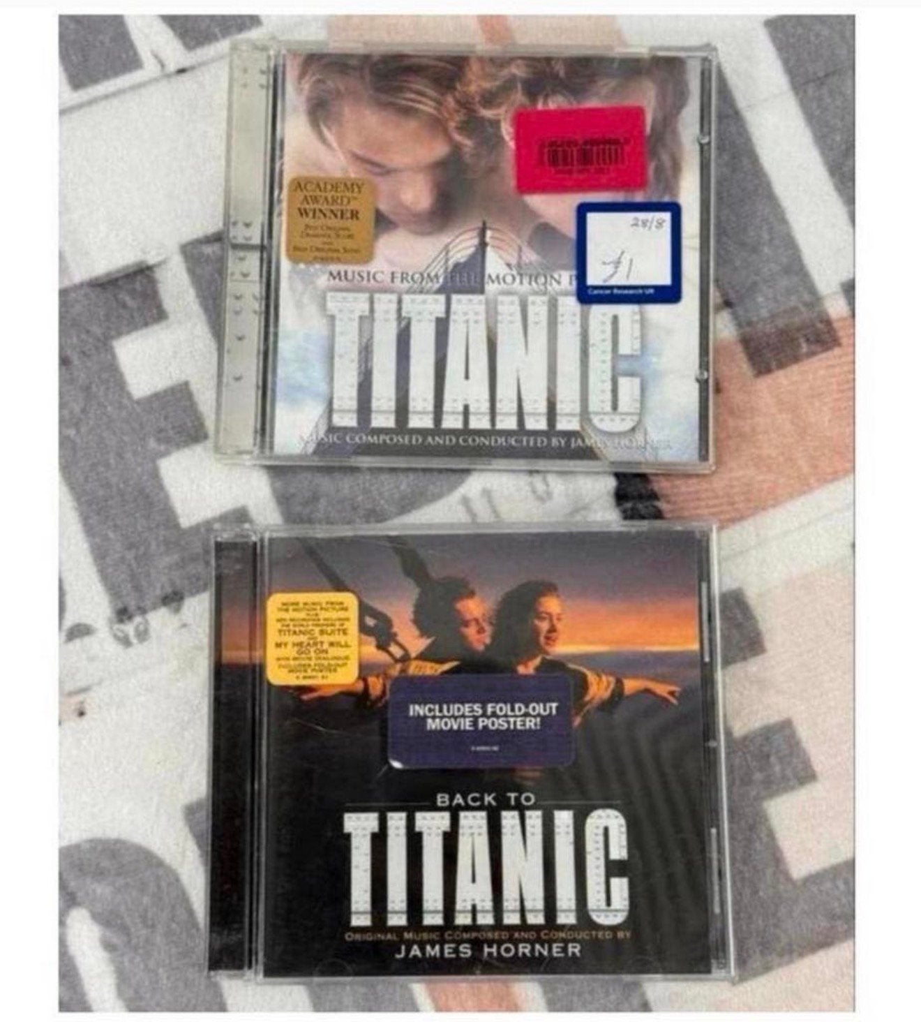 2X Titanic muziek cd cds filmmuziek + POSTER music motion, Ophalen of Verzenden, Zo goed als nieuw
