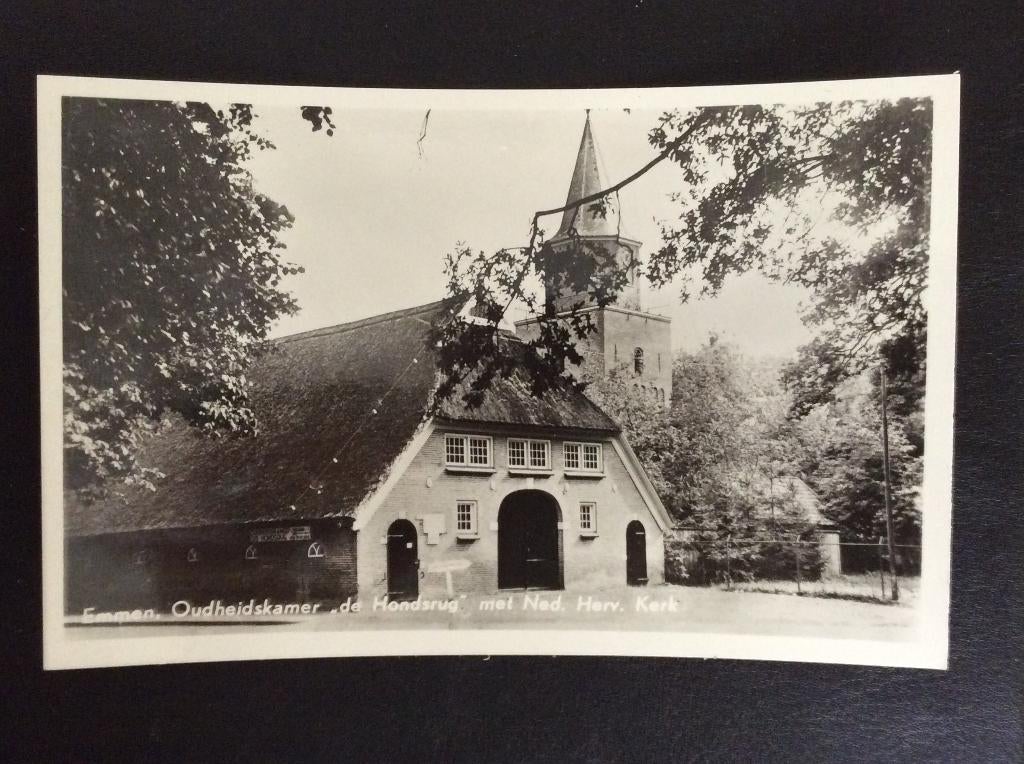 Emmen, Oudheidskamer De Hondsrug met NH Kerk, Ophalen of Verzenden, 1940 tot 1960, Ongelopen, Drenthe