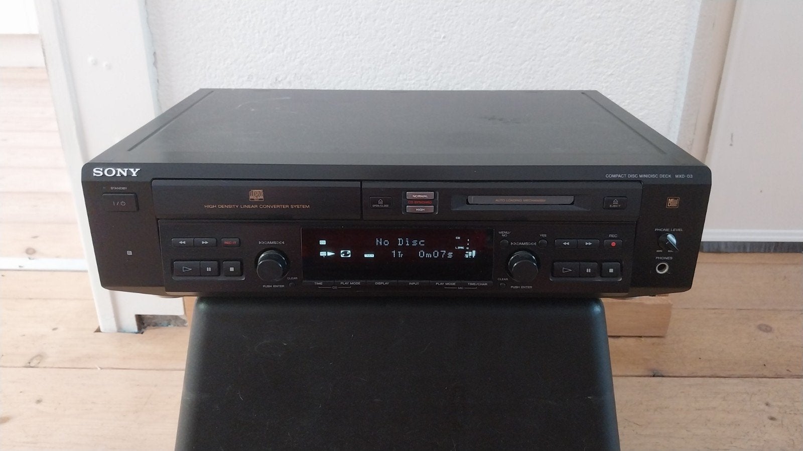 Sony MXD-D3 Compact Disc Minidisc Deck, Ophalen of Verzenden, Zo goed als nieuw, Sony