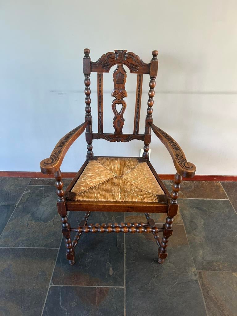 Antieke houten stoel, Ophalen of Verzenden
