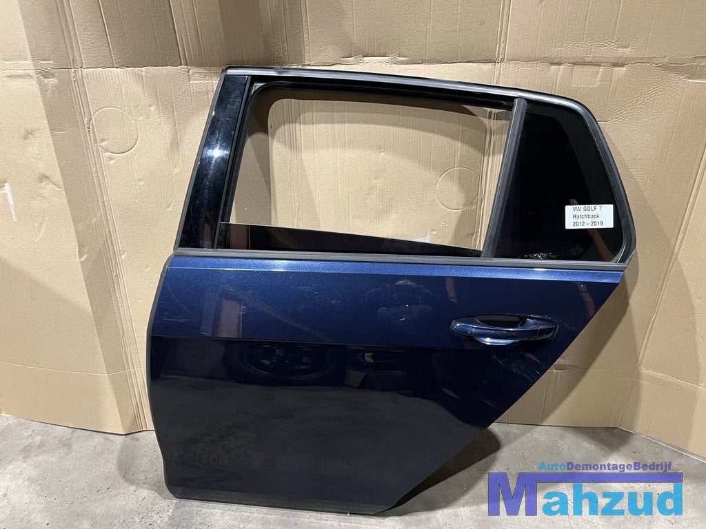 VW GOLF 7 7.5 HATCHBACK BLAUW links achter deur portier 2012, Auto-onderdelen, Carrosserie en Plaatwerk, Gebruikt, Volkswagen AG