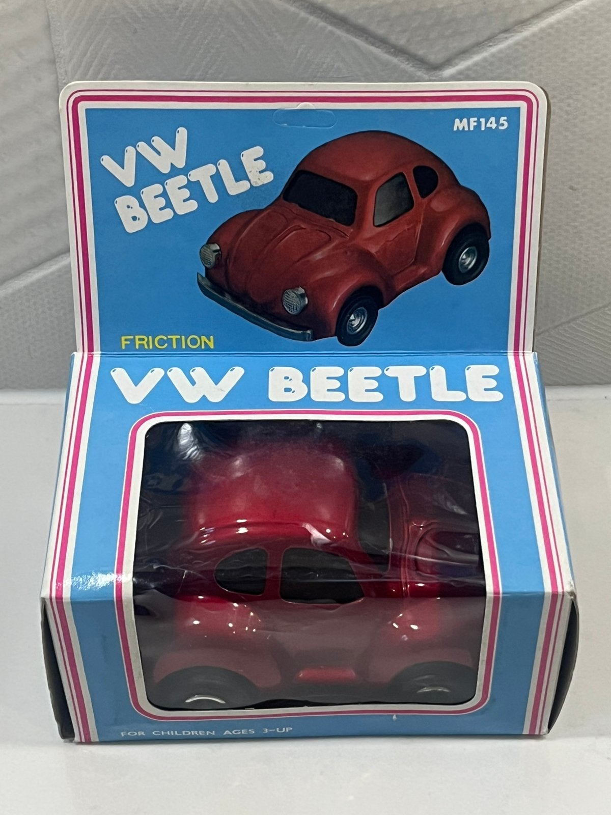 Blikken speelgoed Rode Kever VW Beetle Friction Car MF145, Verzenden, Zo goed als nieuw, Auto