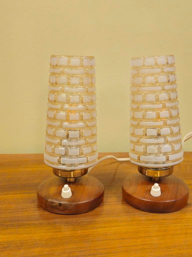 Vintage Bedlampjes - Set van 2 Tafellamp Bedlamp, Ophalen of Verzenden, Nvt, Minder dan 50 cm, Nvt