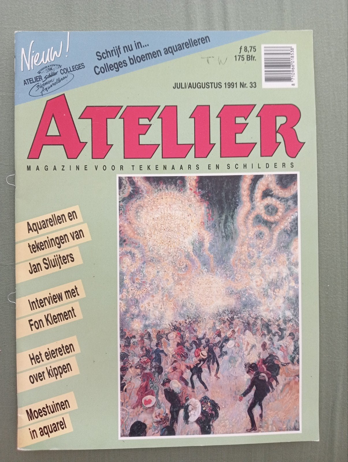 Atelier Magazine Juli/Augustus 1991 Nr. 33, Ophalen of Verzenden, Gelezen, Overige typen