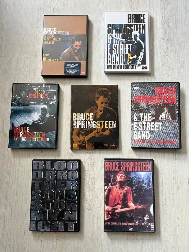 7 x dvd Bruce Springsteen, Cd's en Dvd's, Ophalen of Verzenden, Zo goed als nieuw