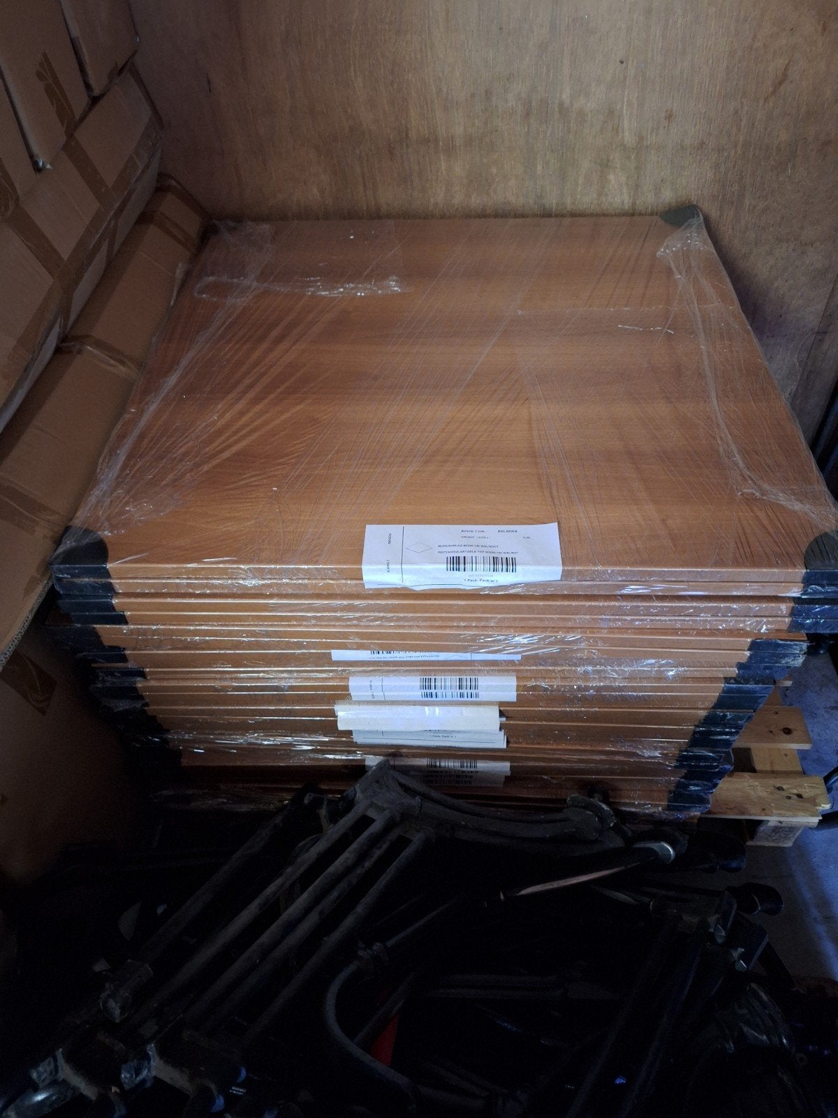 Nieuwe Horeca Tafelbladen 80x80 cm Walnoot, Huis en Inrichting, Tafels | Statafels, Ophalen, Nieuw