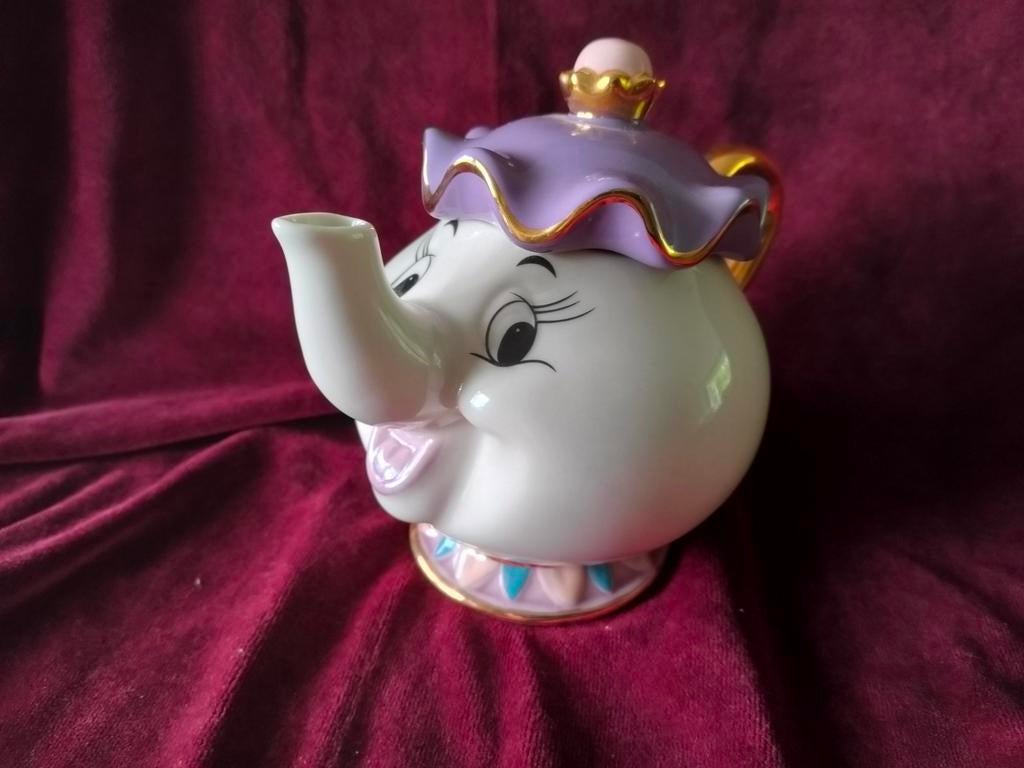 Disney Mrs. Potts Theepot - Belle en het Beest, Verzamelen, Disney, Ophalen of Verzenden, Zo goed als nieuw, Servies